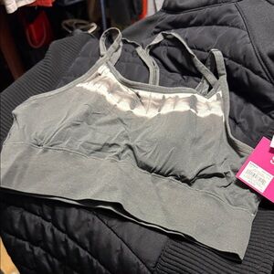 SO Women's Gray and White Sports Bra